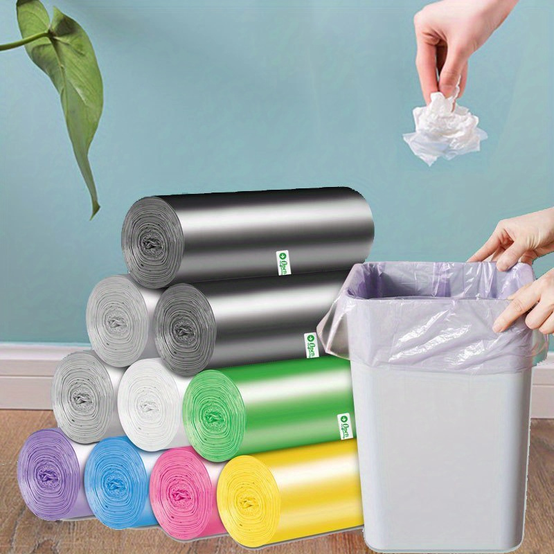 Bolsa de basura de 4 galones (15 litros) (400 unidades) Pequeñas bolsas de  basura de 4 galones de plástico transparente para contenedores de basura