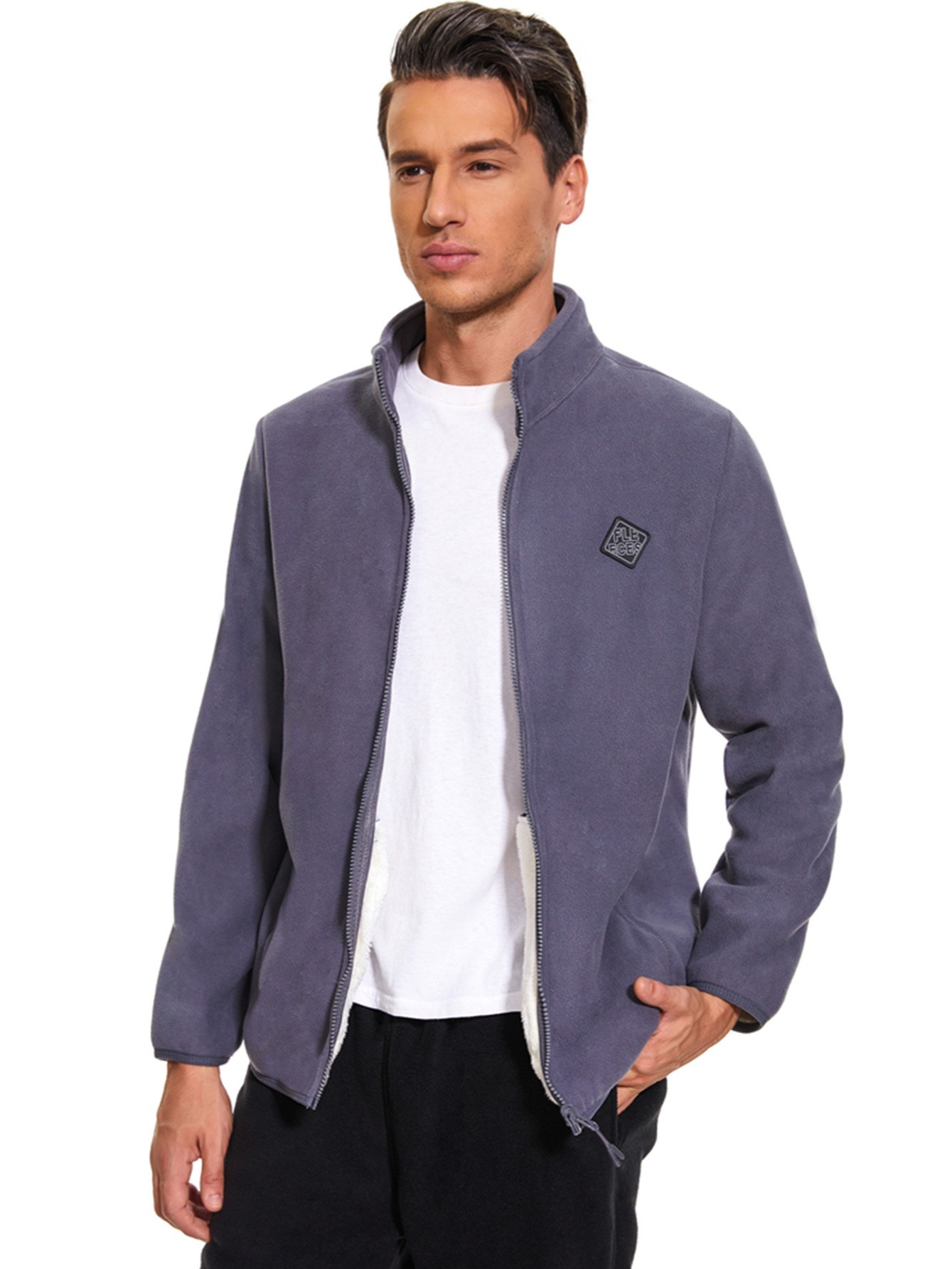 Men's Zip Up Thick Teddy Jacket for Big and Tall Guys, Plus Size,Temu