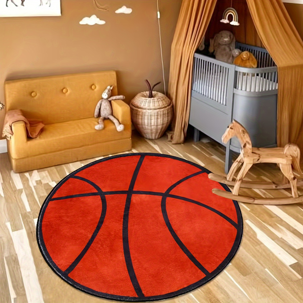 Basketball Shoes Rug Cool Carpet Modern Popular Sport Shoes Floor Mat Home  Decor Art Area Rugs for Living Room Playroom Bedroom Dorm 16x24 Inch