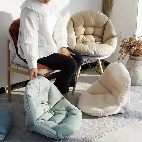 Warm Thin Cushion Washable Plush Flannel Seat Cushion Seat Stool Butt  Cushion Office Chair Cushion Floor Pillow Home Decor - Temu