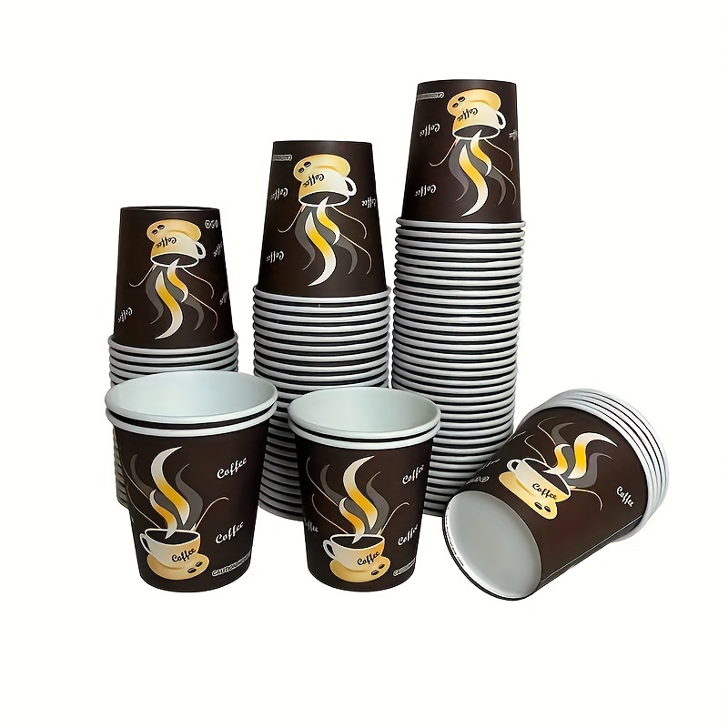 50 Piezas Tazas De Café De Papel De 16 Oz (500ml) Espesada Con