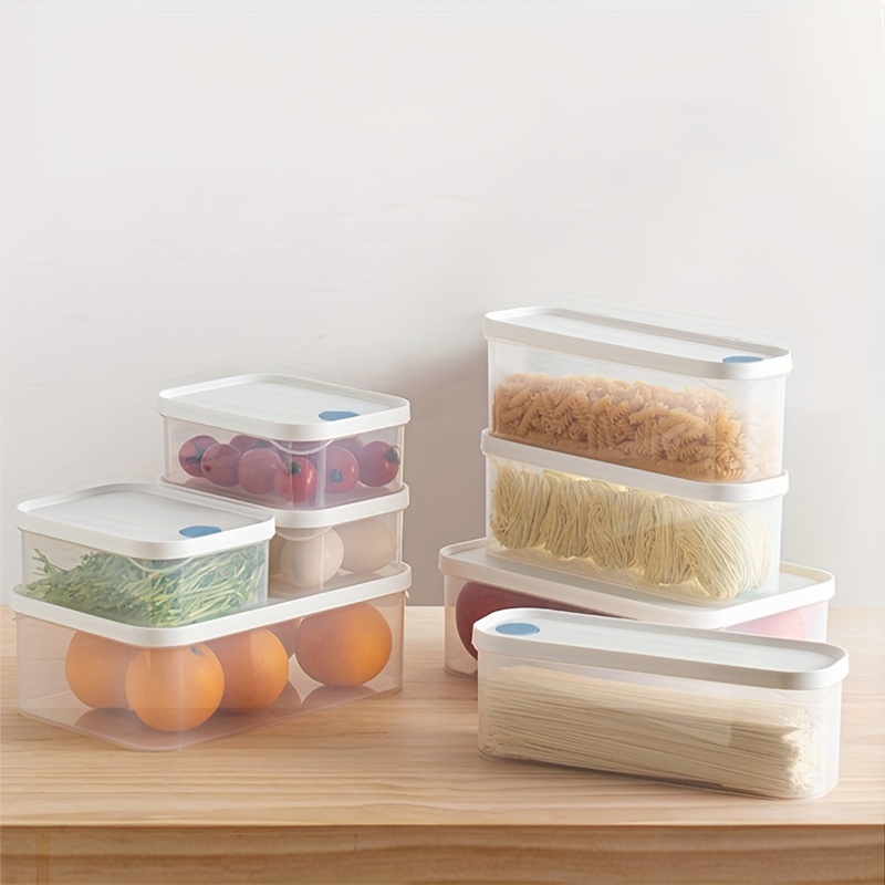 Cheers US Flat Plastic Box for Kitchen for Kitchen&Refrigerator  Organization, Transparent Food Storage Container for Kitchen, Fridge,  Freezer 