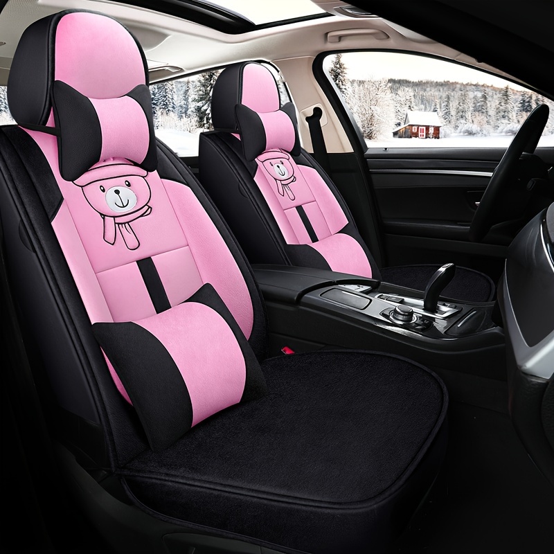 Hello Kitty Car Pillow Waist Support Breathable Powder Pink Cushion