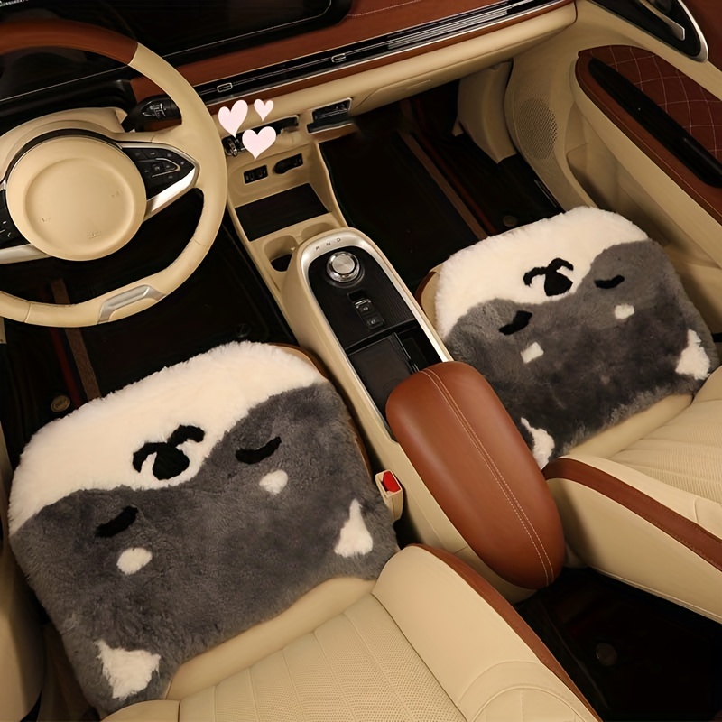 Car Seat Cushion: Plush Winter Cover With Heating Pad Bear - Temu