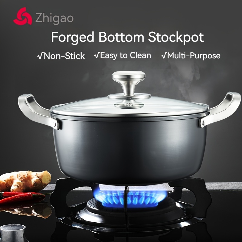Carote Medical Stone Soup Pot Steamer Non-Stick Cooker Domestic Cooker  Braised Meat Pot Gas Induction Cooker Applicable.