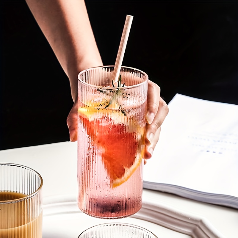 Wine Glass Irregular Crystal Cocktail Glass with Straw Design Drinking Mug  320ml