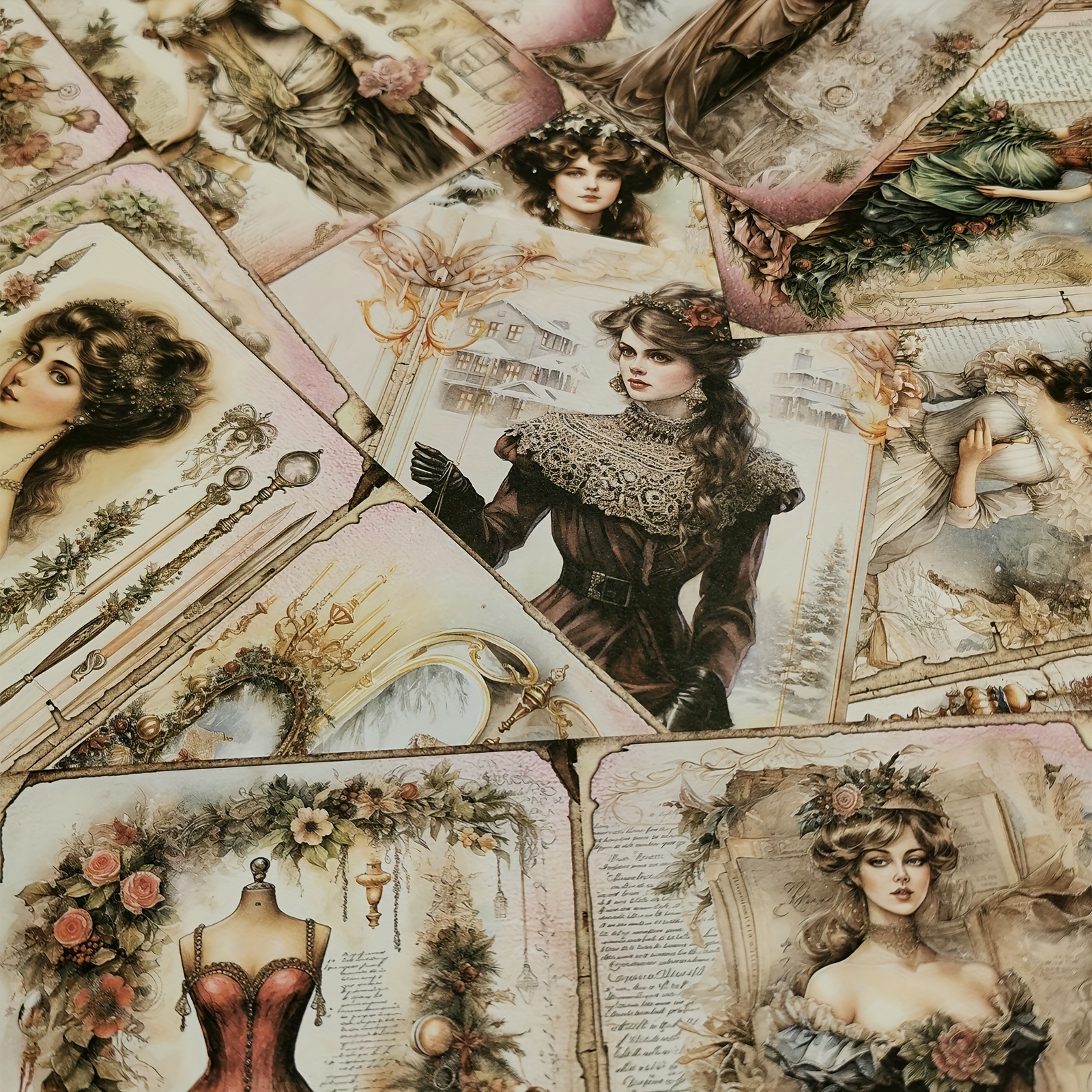 Victorian Vintage Gothic Scrapbook Paper Sheet