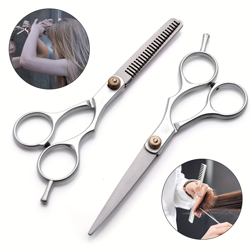 Professional Hair Scissors Ribbon Comb Flat Cut Trim Texture - Temu