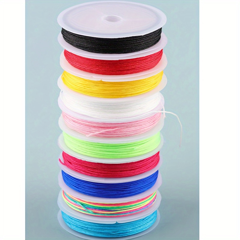 30 Rolls 0.8 mm Nylon String for Bracelets, 30 Colors Nylon Cord for  Jewelry Making Mixed Beading Thread Chinese Knotting Cord for Braided