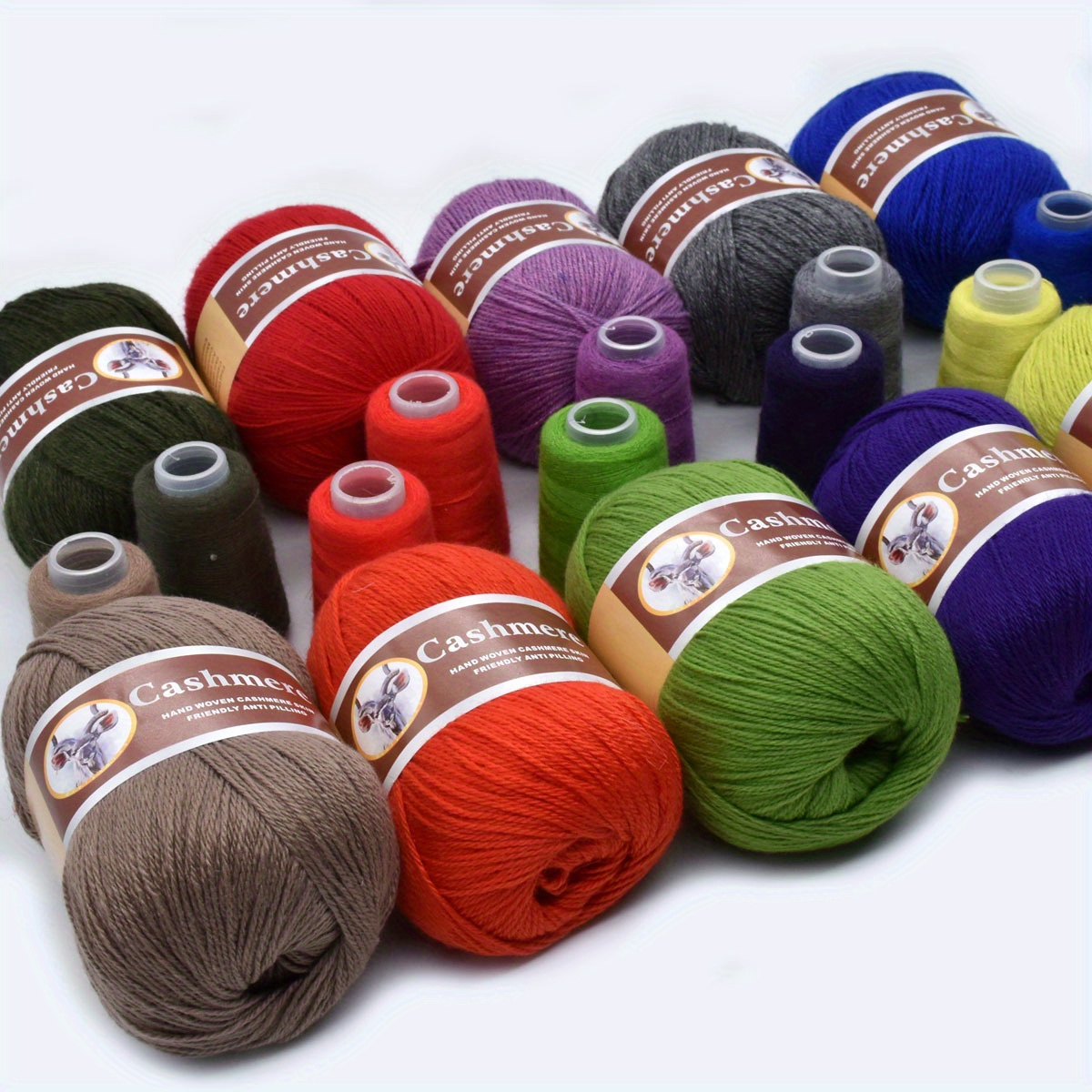  6 Balls Angora Mohair Wool Yarn Soft Fingering Baby Mohair  Cashmere Hand Crochet Yarn for Knitting DIY Scarf Sweater Thread Yarn 300g  (Multi Blue)