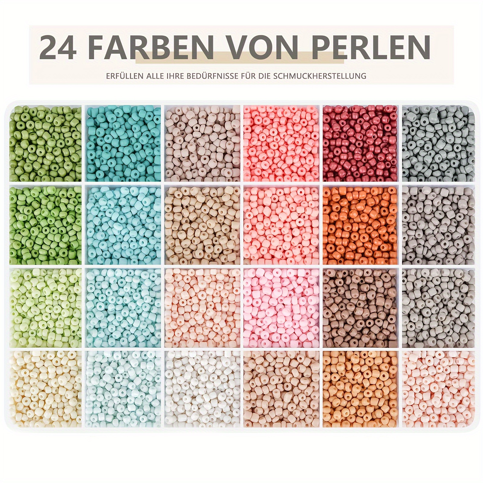 24 Colors Small Glass Seed Beads Tiny Waist Beads For - Temu