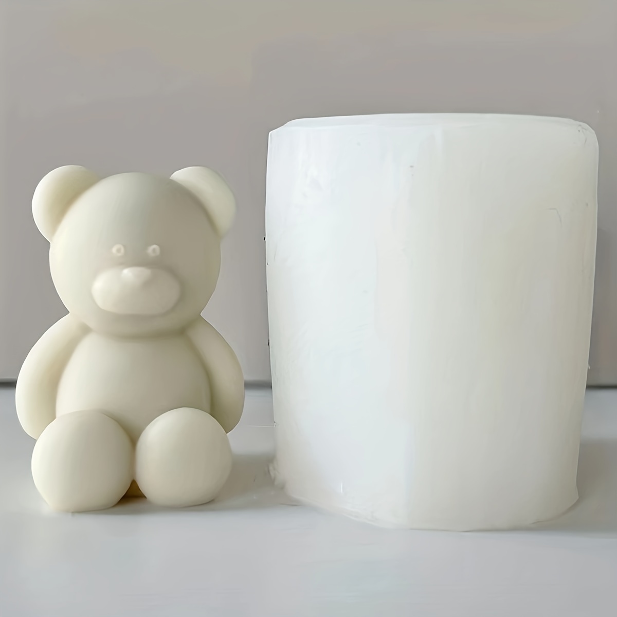 Molde para velas perfumadas de oso polar, paquete de 2 moldes de oso,  moldes para hacer velas de oso, moldes de silicona para decoración del  hogar