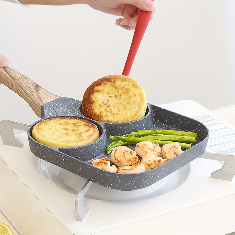 1pc 4-cavity Breakfast Omelet Pot, Fried Egg Steak Vegetable  Multi-functional Breakfast Picnic Pot, Non-stick And Easy To Wash, For Home  Kitchen Resta