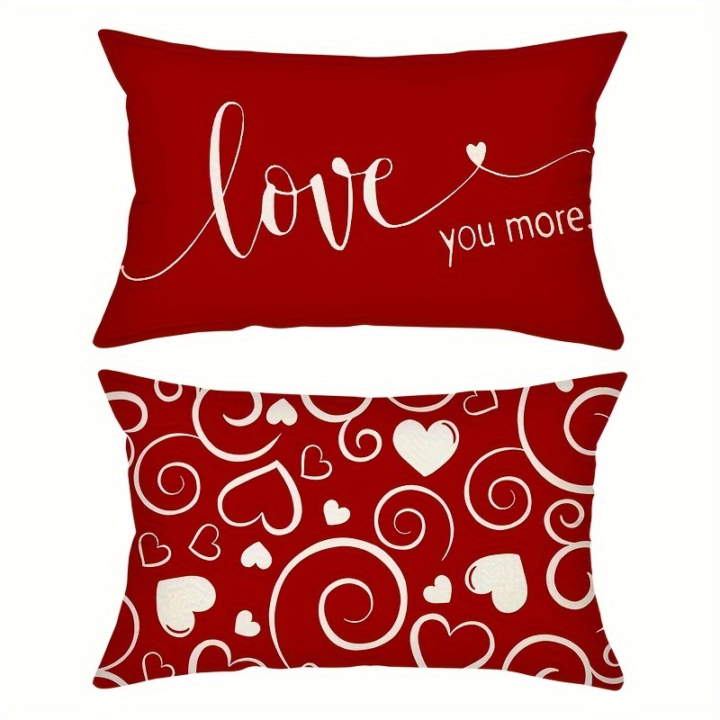 Vintage Valentine's Day Throw Pillow Covers Retro Love Heart - Temu