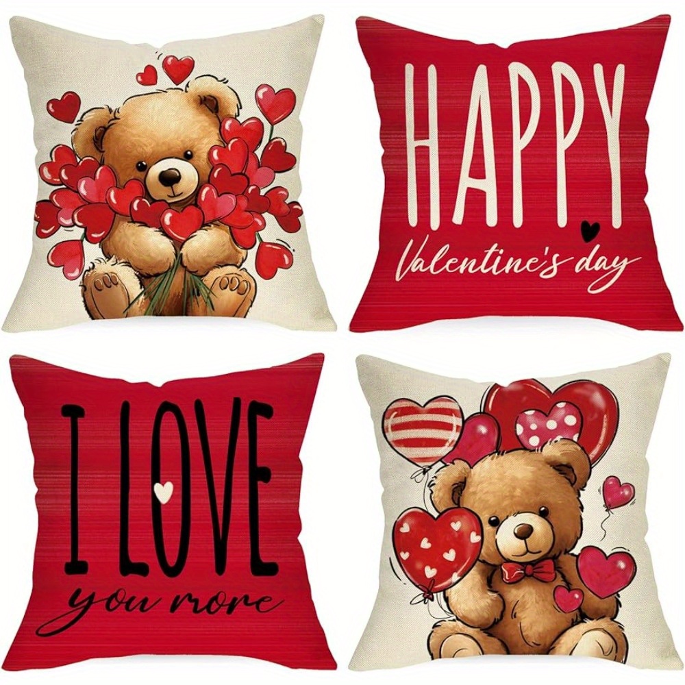 Colorlife Be My Valentine Love Stripes Throw Pillow Covers - Temu