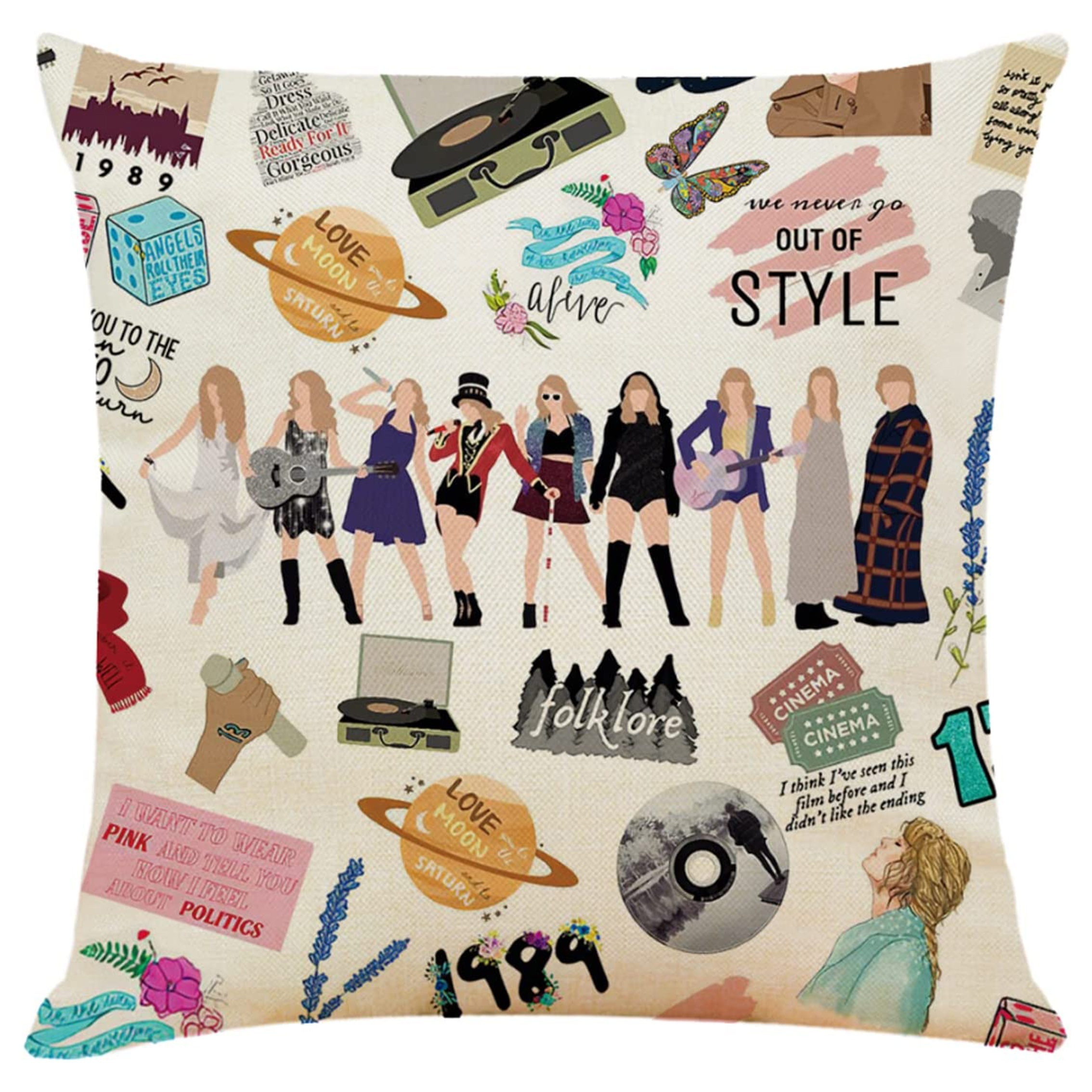 All Too Well Pattern Velvet Pillowcase Taylor Merch Zipper - Temu