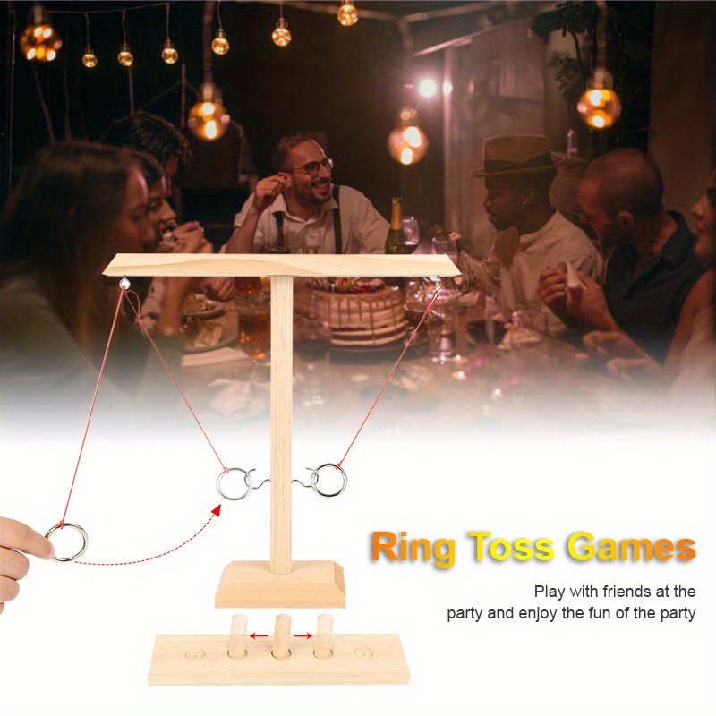 Jeu de crochets de table, jeu de lancer d'anneau pour enfants adultes, jeux  de société portables avec S