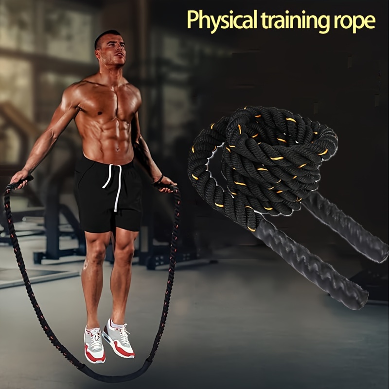 Corde à sauter lourde pour fitness de 1,4 kg, meilleure corde à sauter  lestée pour homme et femme pour perte de poids et entraînement de force,  corde à sauter en forme de