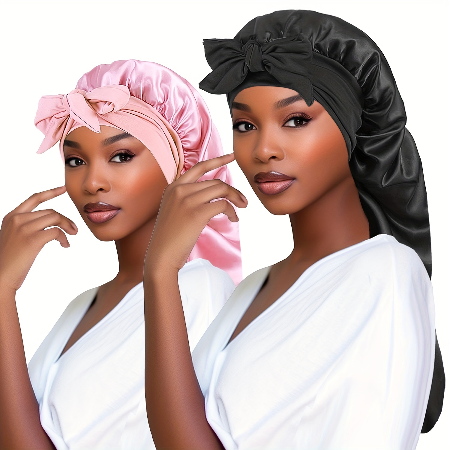 New African Children Sleep Cap Hair Cover Bonnet Nuit Satin