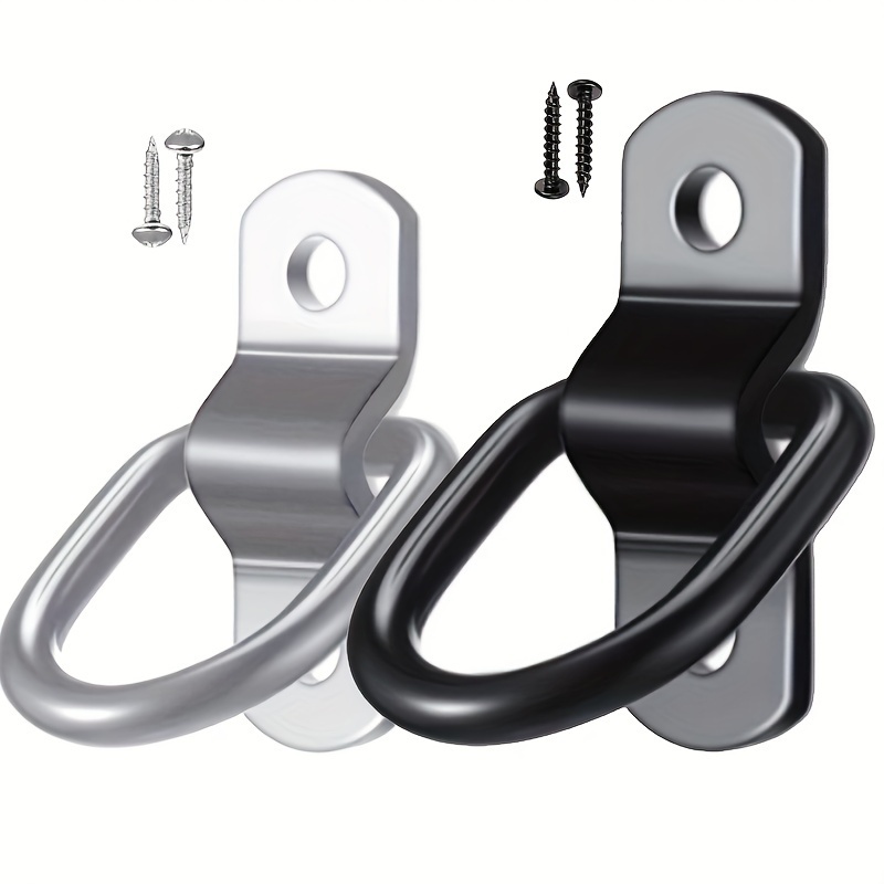 6/10/12pcs D Ring Tie Down Anchor 304 Stainless Steel D-Rings Heavy Duty  Black Tie Down Anchor Lashing car Ring
