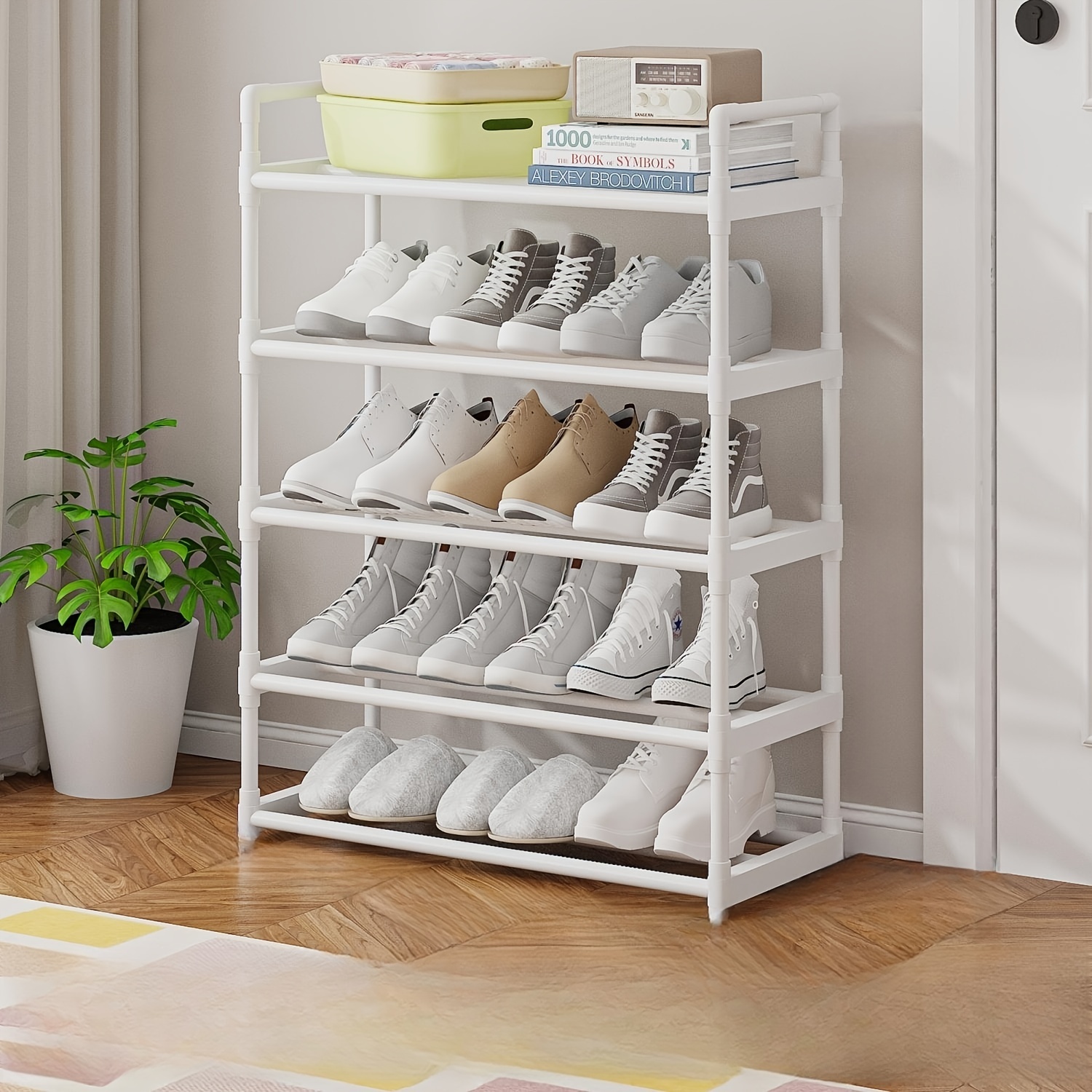 MISSLO 3 Tier Extra Long Shoe Rack for Closet and Entryway