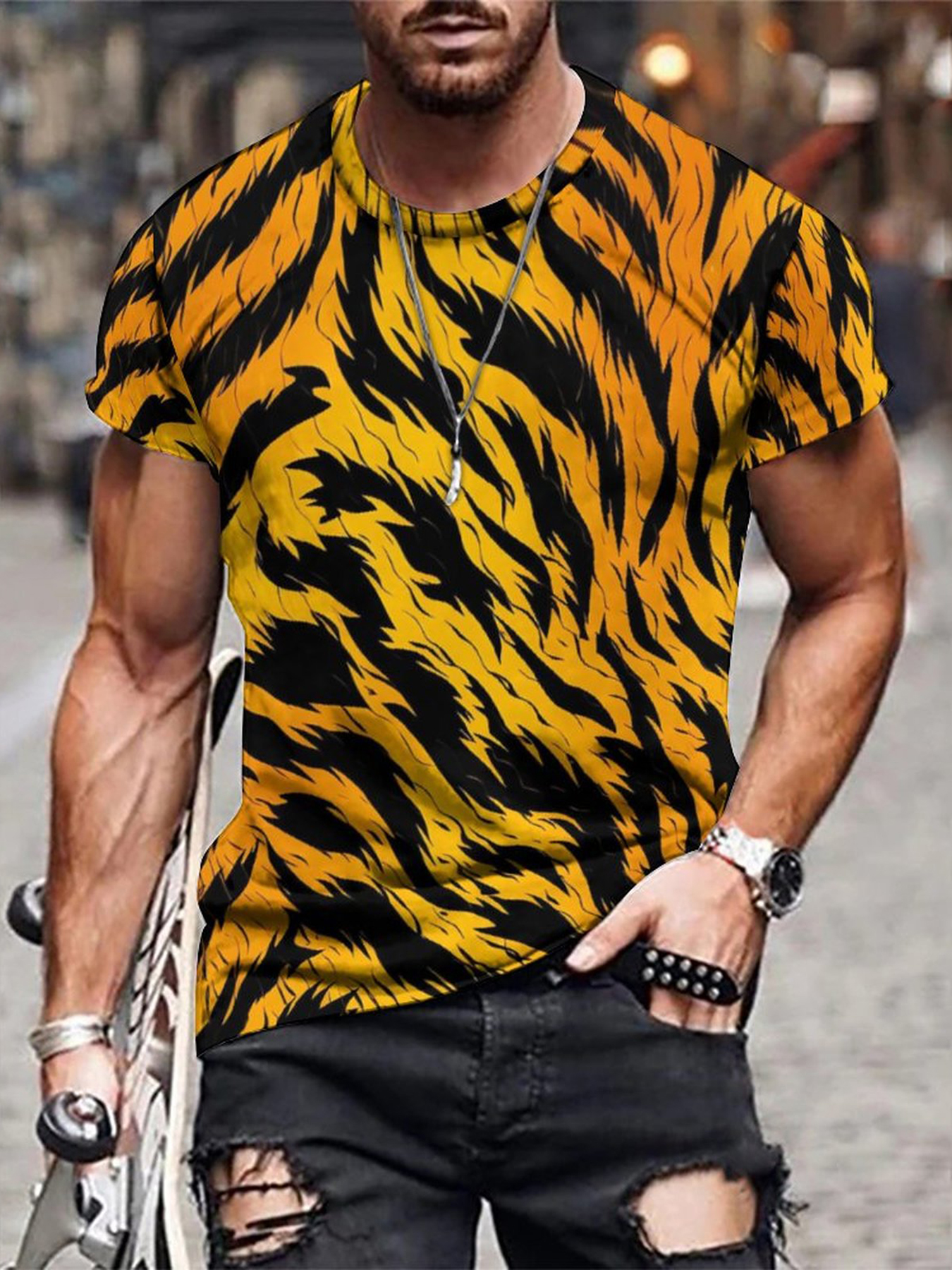 Tiger Print Shirt - Ready-to-Wear 1ABE5R