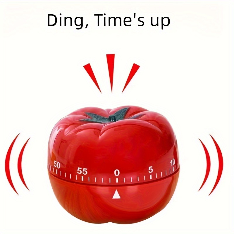 Pomodoro Alarm Clock with Timer, Silent Vibration Reminder Timer and Clock,  Night Light Magnetic Tomato Clock Stopwatch, Count up and Countdown Clock