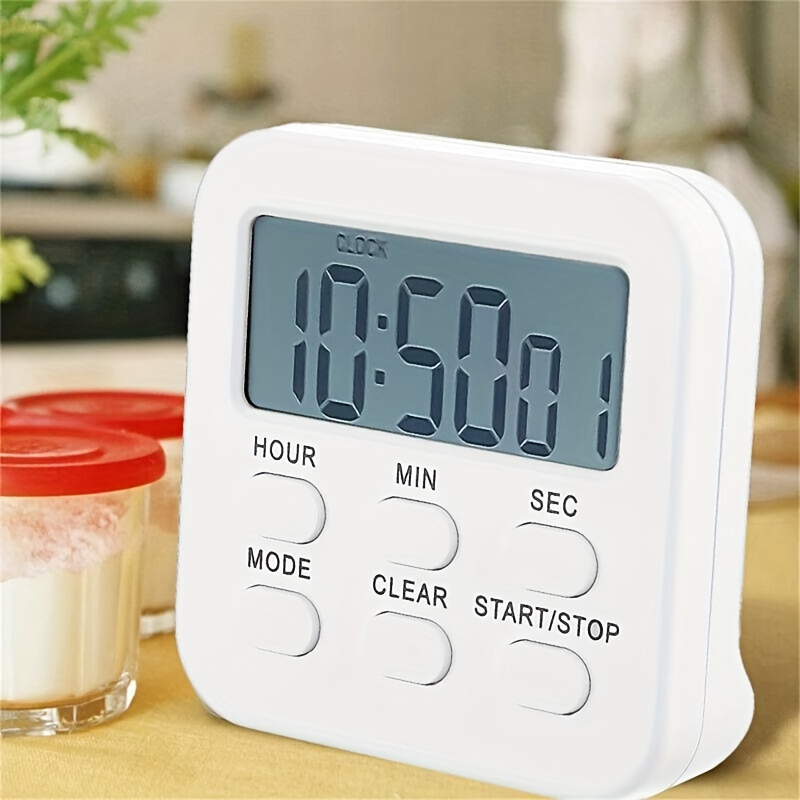 6 Pieces Digital Kitchen Timer Magnetic Countdown Timer Kitchen Loud Alarm  Stopwatch Large Digits Timer Clock for Cooking Baking Boiling Egg Sports