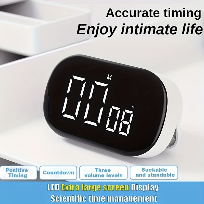 Digital Kitchen Timer For Cooking: Magnetic Countdown Timer With Large Led  Display, Adjustable Volume And Brightness, Easy To Use For Children Elderly