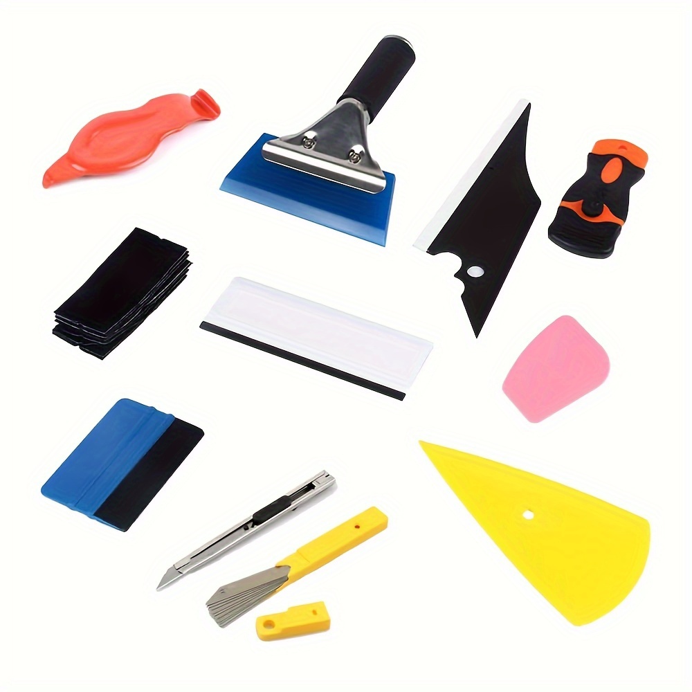 Vinyl Wrap Tools 4pcs Flexible Micro Squeegee Curves Slot Tint Tool With  Different Hardness Corner Squeegee Vinyl Wrap Tool Kit For Car Wrapping