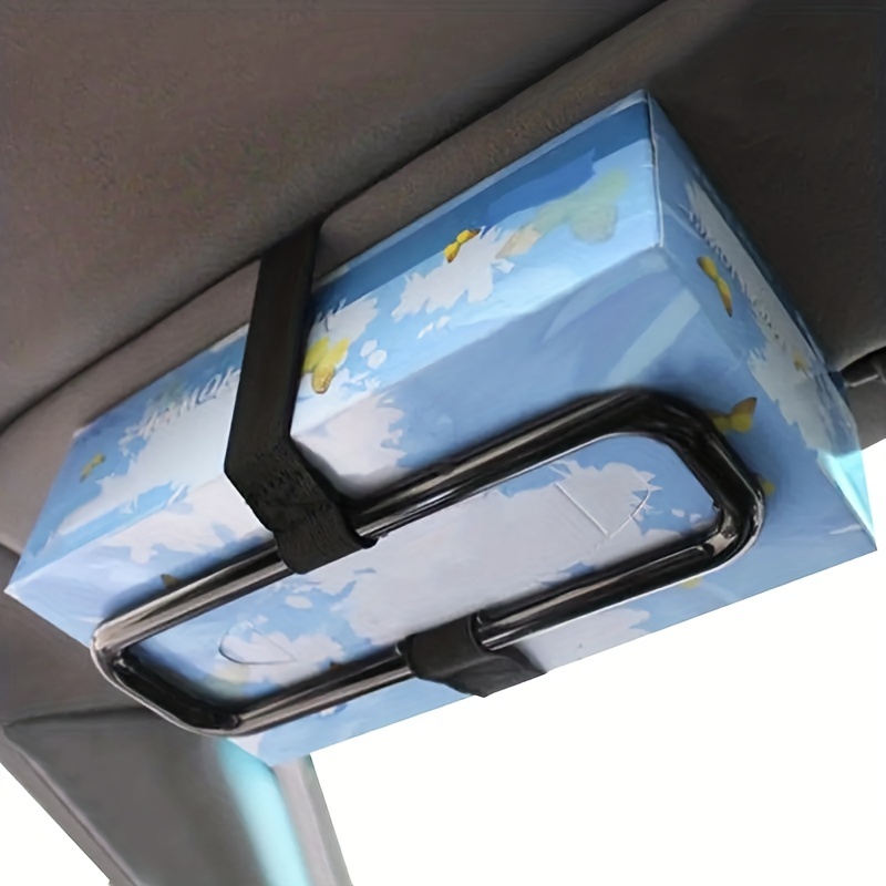 Kaufe Auto-Innenraum-Aufbewahrung, Auto-Taschentuchbox-Halter mit festem  Riemen, Auto-Sonnenblende, Taschentuchbox, Auto