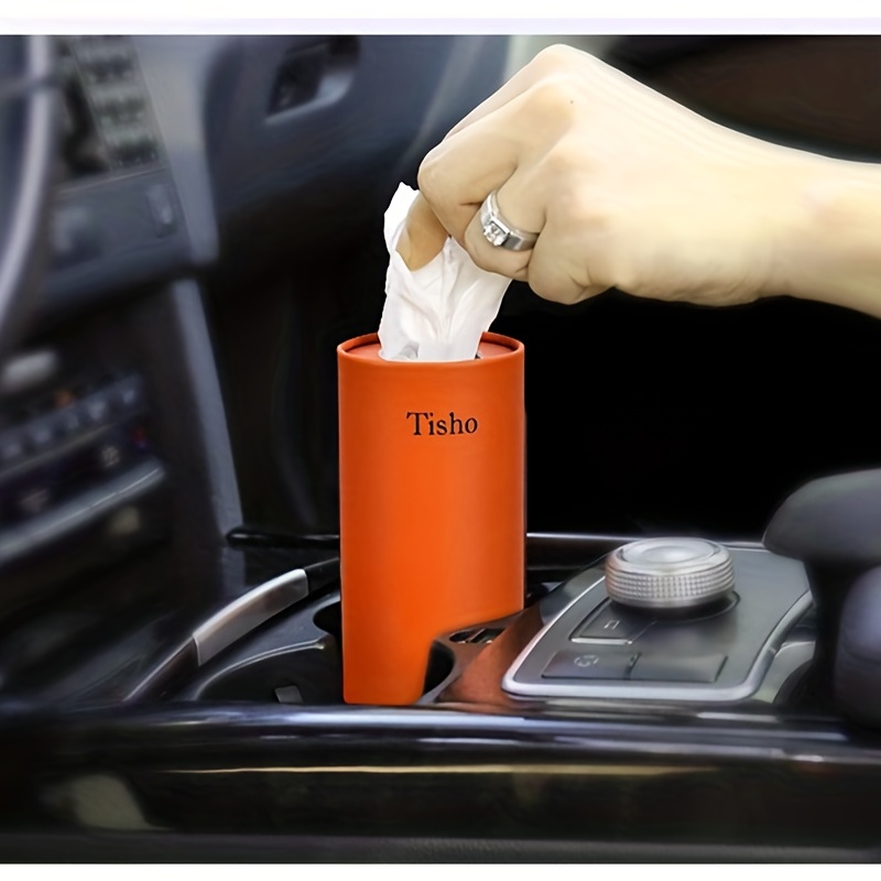 Cucimfew Taschentuchbox für Auto – Taschentuchhalter, rund,  multifunktional, mit Plüsch zum Aufhängen, Taschentuchbox,  Aufbewahrungsbehälter
