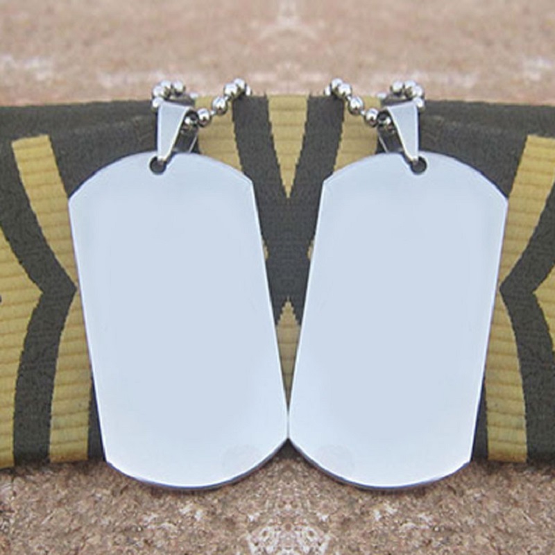 Boxing Gloves Dog Tag Military Tag Pendant Chain Necklace