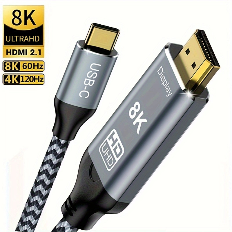 UGREEN Cable USB C a HDMI (4K a 60 Hz) de 10 pies, adaptador tipo C a HDMI,  Thunderbolt 4/3 a HDMI para oficina en casa compatible con iPhone 15 Pro