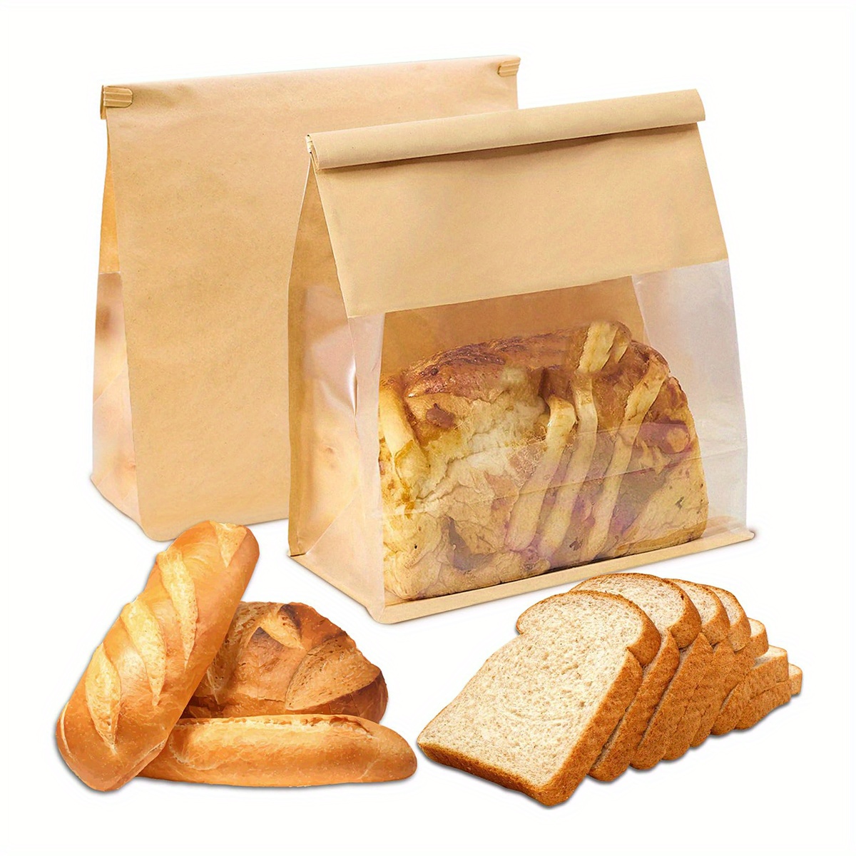 Bolsas de plástico transparente para hornear, bolsas de celofán para  tostadas, pan, galletas, dulces, pasteles, panadería, embalaje de regalo,  bandeja