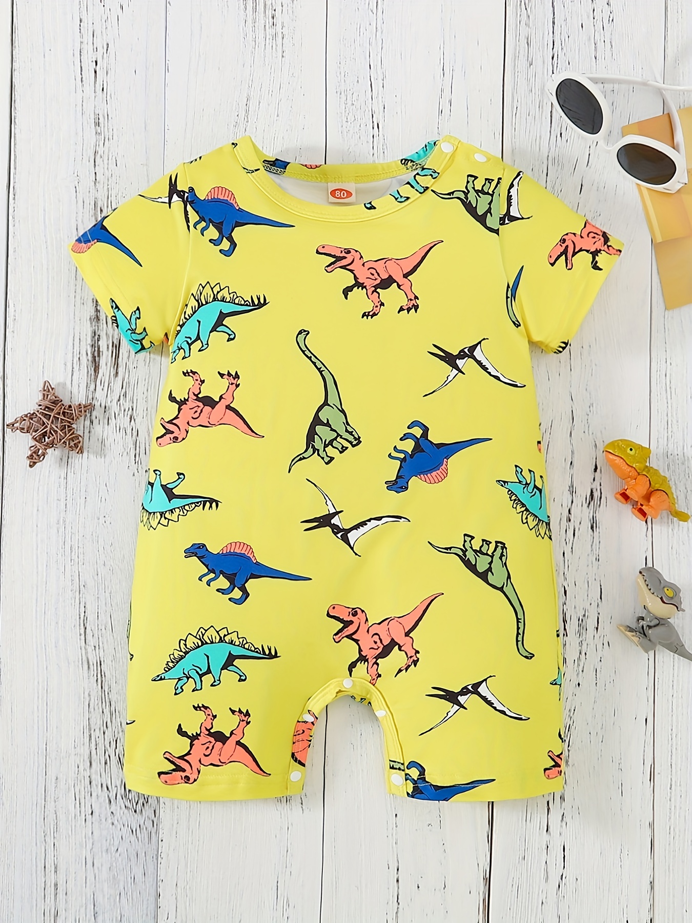 Dinosaur baby clearance romper