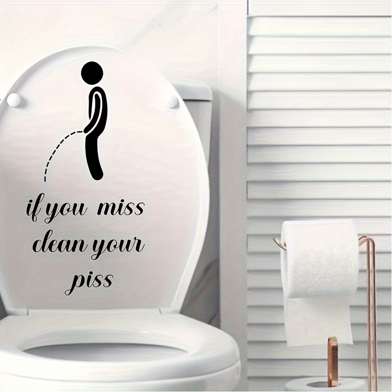 Glow in the Dark Funny Toilet Seat Sticker Put Me Down Toilet Bowl