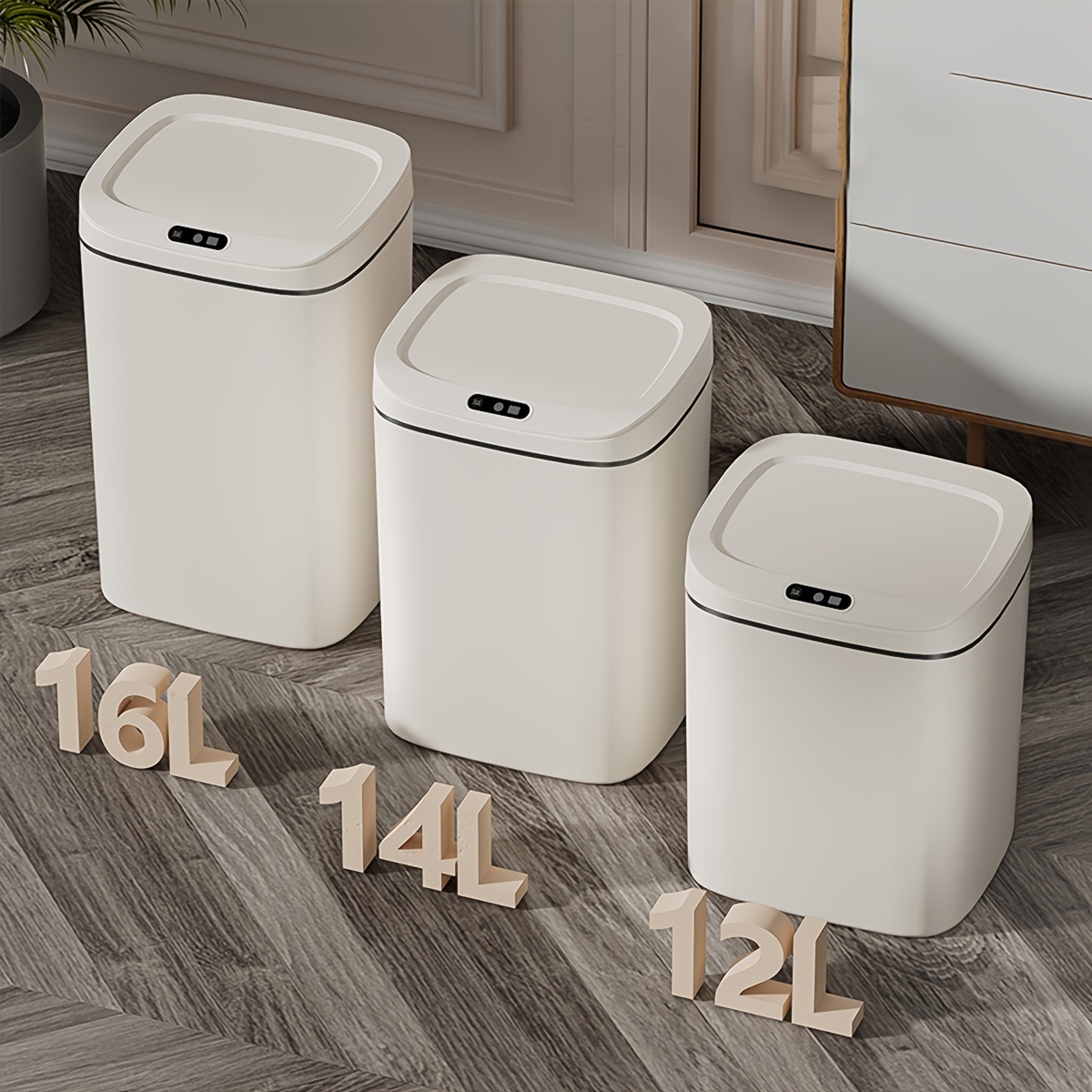2 IN 1 Kitchen Trash Can with Slide Lid, Under Sink Garbage Can, 2.4 Gal  Waste Bins with Inner Barrel, Portable Hang Trash Bin for Cabinet Door,  Cupboard, Counter, Bathroom, with Sticky