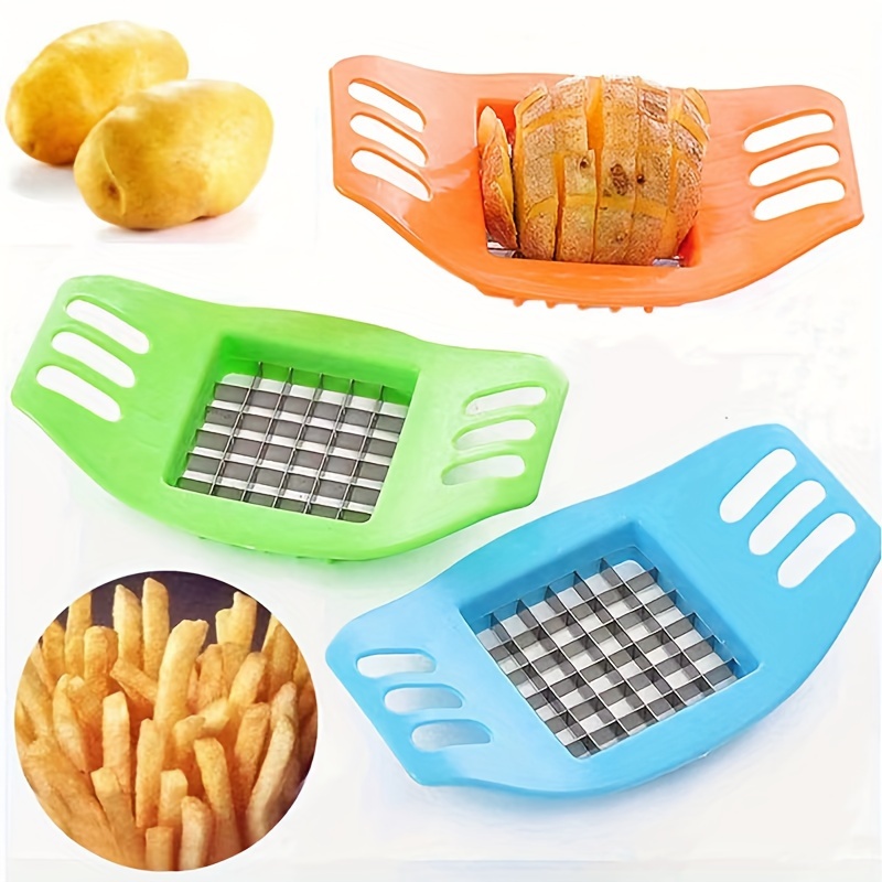 1pc Waffle Fries Potato Cutter With Grids, Grid Design Slicer