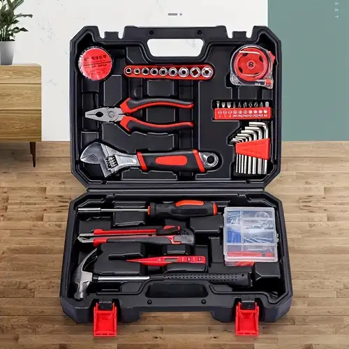 Juego de herramientas manuales de mantenimiento del automóvil, mejoras para  el hogar y herramientas para taladro, caja de herramientas manual