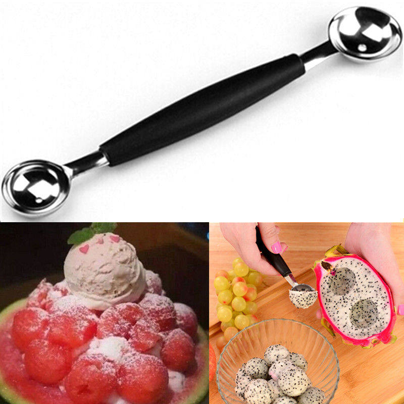 Double-Sided Melon Baller Stainless Steel Melon Ballers Fruit Baller Scoop  Melon Baller Scoop Use for Watermelon Ice Cream Cone