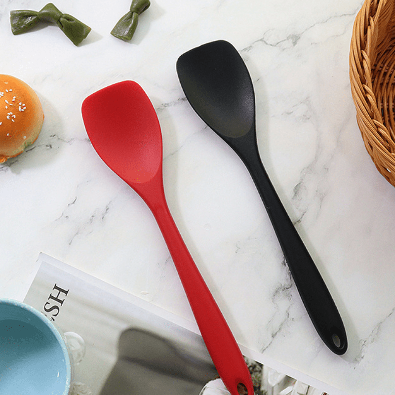 Rubber Silicone Cookware Chinese Spatula Rice Spoon Leaky Baking