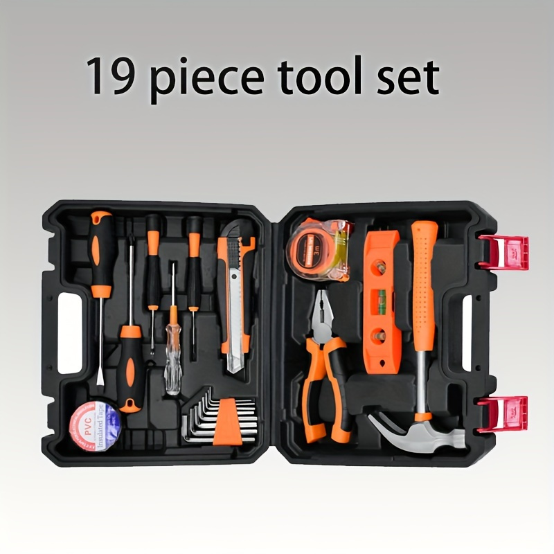 Caja de herramientas con herramientas, juegos de herramientas para hombres,  kit de herramientas con caja de herramientas rodante, juego completo de  caja de herramientas, juego de herramientas de reparación del hogar, juego  de  