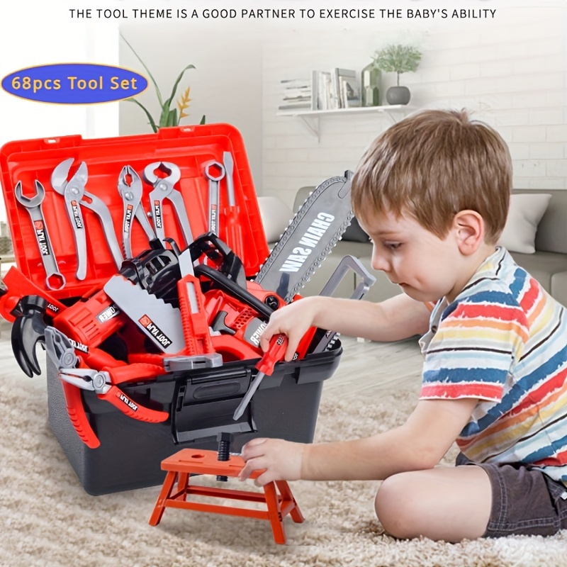 TOY Life Kids Tool Set with Kids Tool Belt, Toddler Tool Set with Electric  Toy Drill, Construction Tool Set for Kids Halloween Pretend Play Tools, Toy