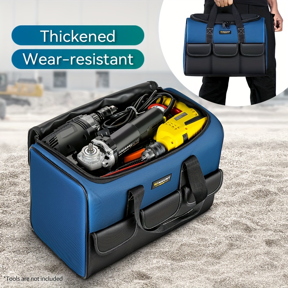Sac à outils HVAC à base rigide à 24 poches, sac à outils pour électricien,  sac à outils pour électriciens, sac à outils, sac à outils, sac à outils