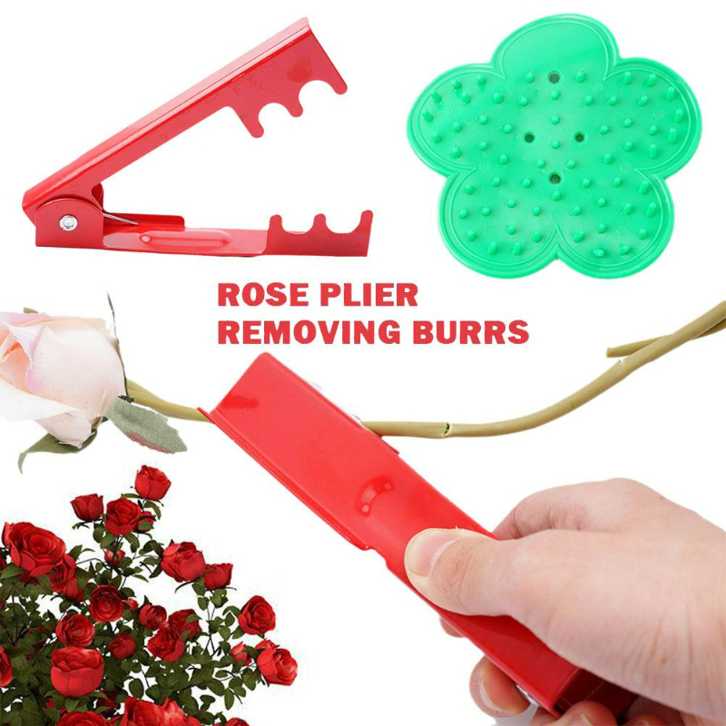 Metal Flower Rose Cut Tool Thorn Stem Leaf Stripper Rose Plier Comfort Grip  Replaceable Blade Flower Thorn Remover Garden Tool