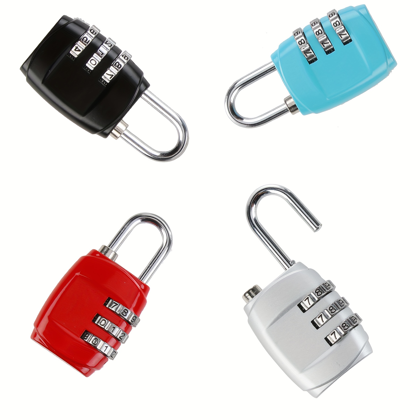 Wire Lock Travel Padlock Skull Password Lock Zipper Suitcase - Temu