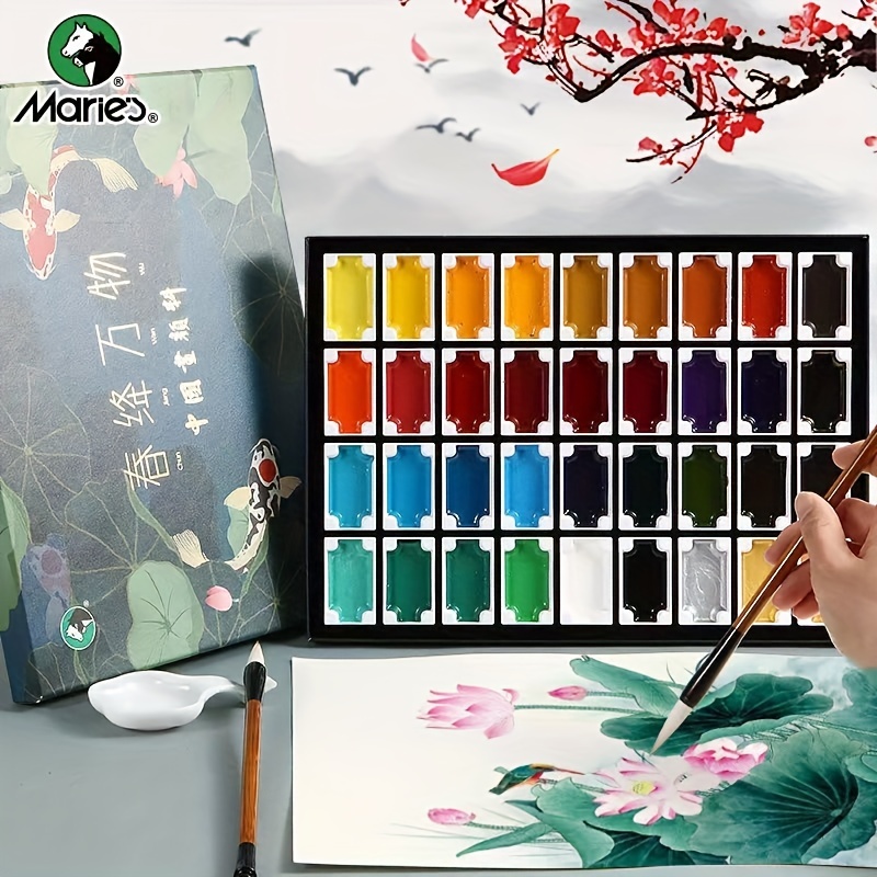 Kuretake GANSAI TAMBI 100 Color Set, Beautiful Wooden Box, Watercolor Paint  Set, Professional-Quality for Artists, Water Colors for Adult, Made in