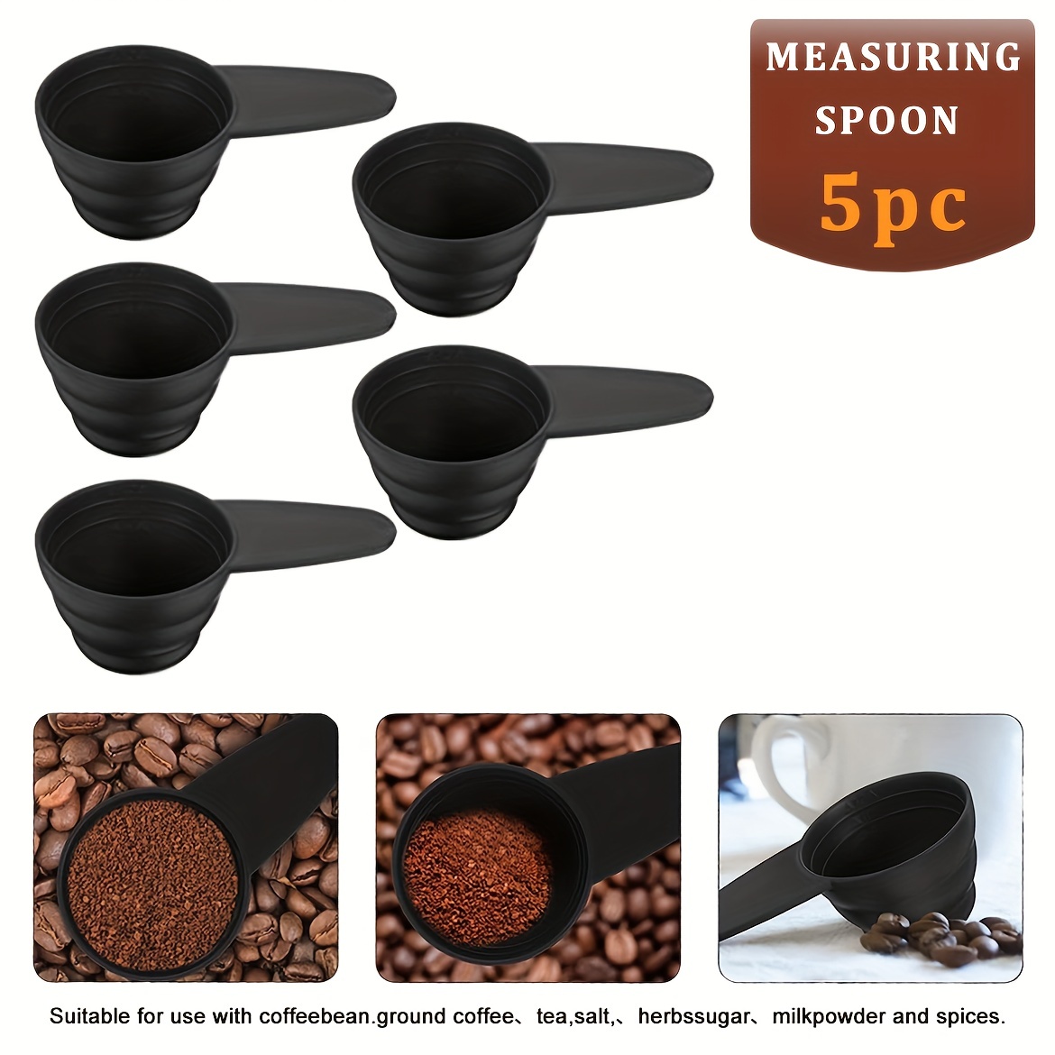 20PCS Plastic 1 Gram Measuring Spoon Coffee Powder Spice Food Milk Washing  Powder Measure Scoop Kitchen