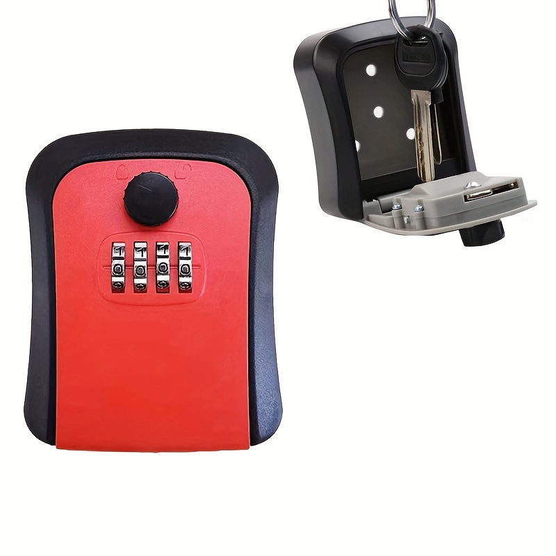  ANSLOCK Caja de bloqueo de llaves, caja de seguridad exterior  con código para oficina, casa, almacén, combinación de botones de montaje  en pared, caja de seguridad electrónica para llaves de seguridad 